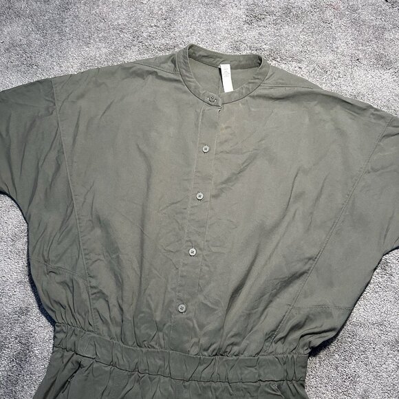 Lululemon Jumpsuit Women’s Size 8 Green Perfectly Poised Short Sleeve Modal - Picture 3 of 16